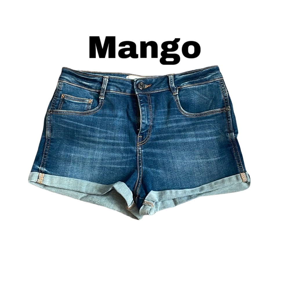Mango mid rise jean shorts